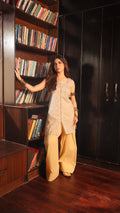 DHOOP SLEEVELESS FARSHI SET